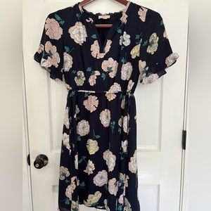 LOFT outlet navy floral dress